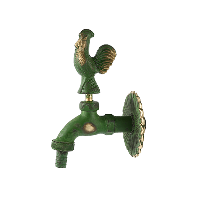 YT3016 cock shape bibcock, green1/2"