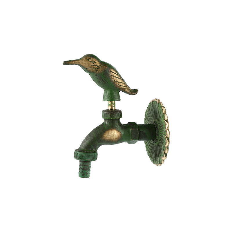 YT3018 bird shape bibcock, green1/2"