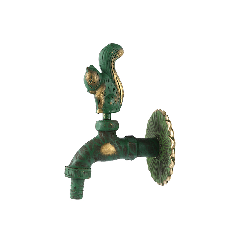 YT3032 squirrel shape bibcock, green1/2"