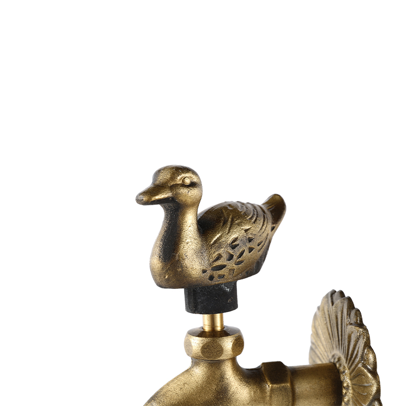 YT3027 duck shape bibcock, ancient brass color1/2"