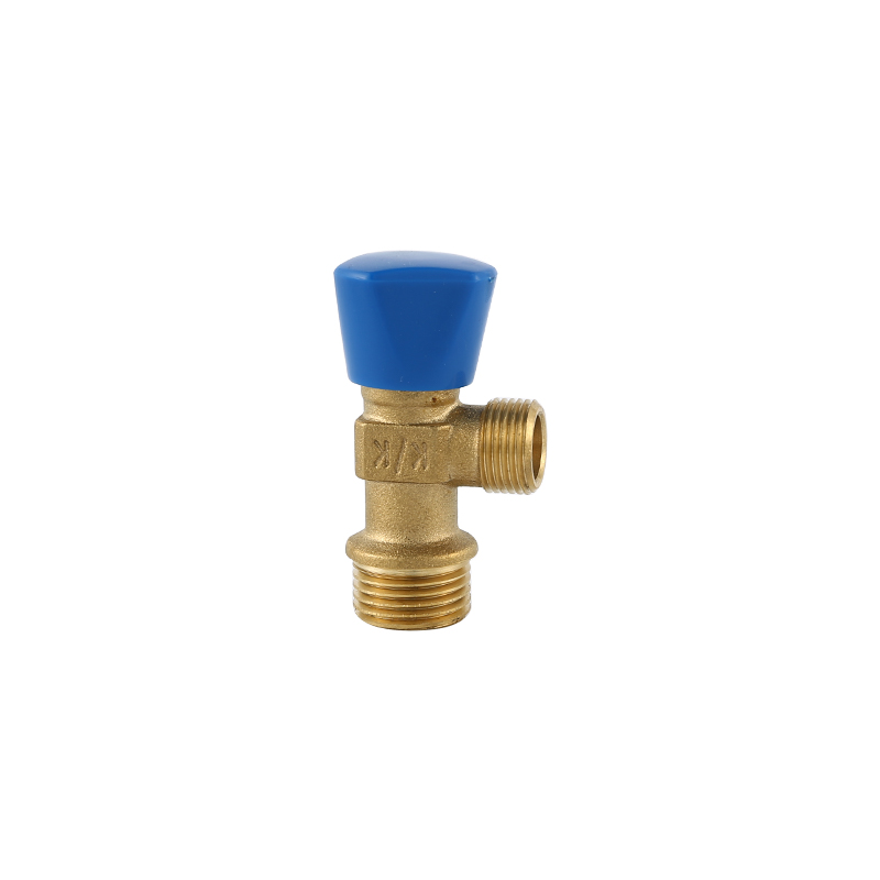 YT2073 ABS blue handle, brass color ,1/2"x3/8"