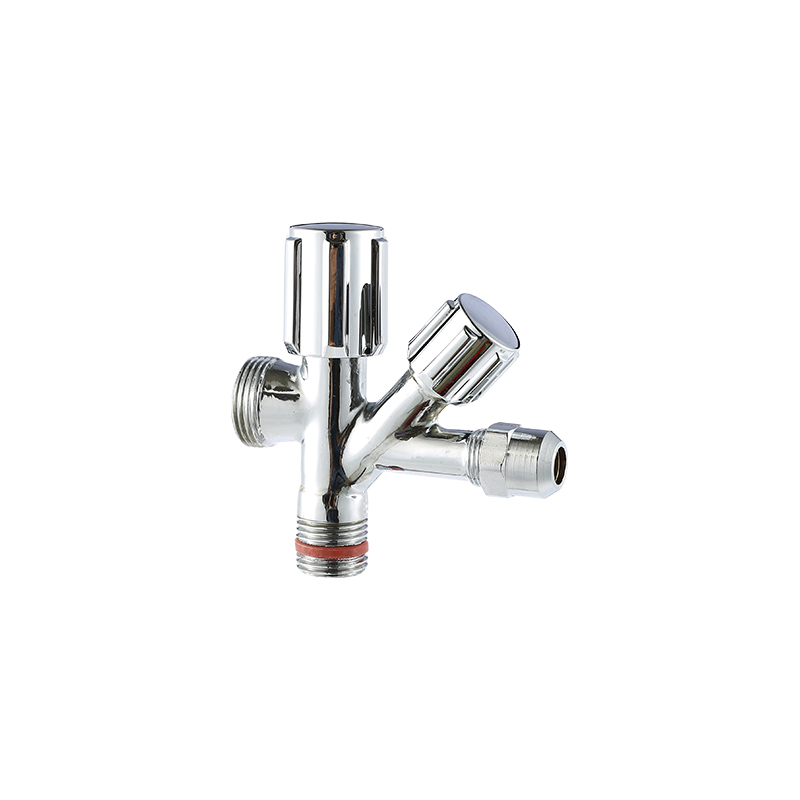 YT2087  Combinated valve, ABS handles, 1/2"x3/4"x10mm with sealing ring