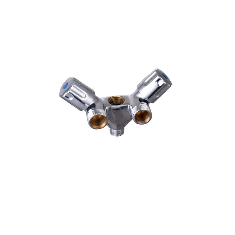 YT2091  Combinated valve, ABS handles,1/2"x3/4X3/4"